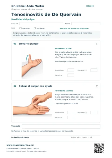 Preview of exercise sheet: De Quervain