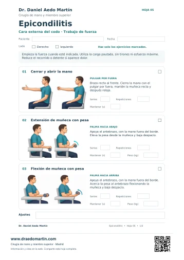Preview of exercise sheet: Epicondilitis