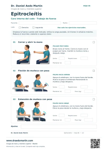 Preview of exercise sheet: Epitrocleítis